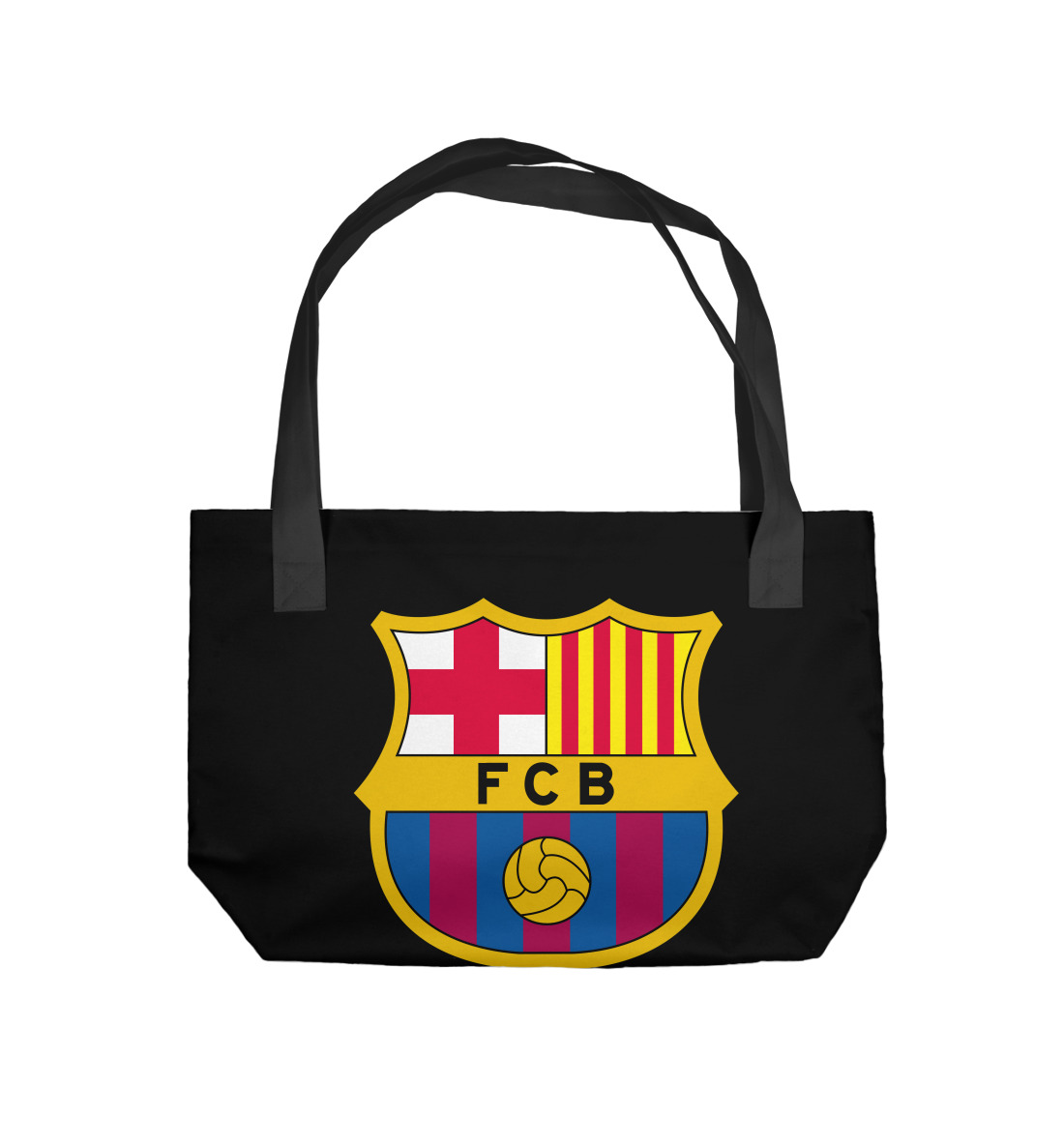 Пляжная сумка с принтом Барселона