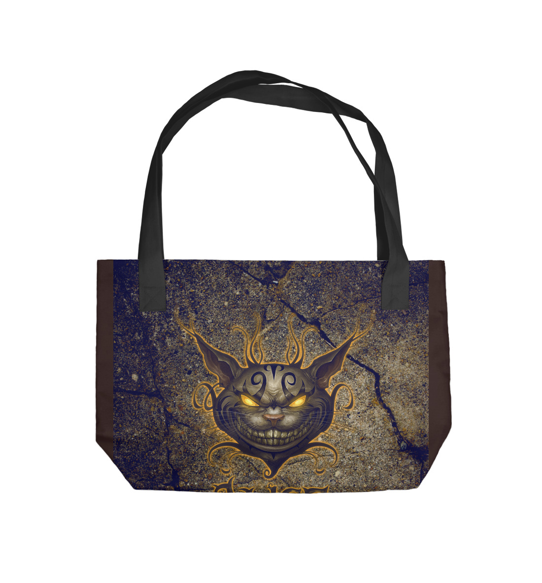 Пляжная сумка с принтом Cheshire Cat