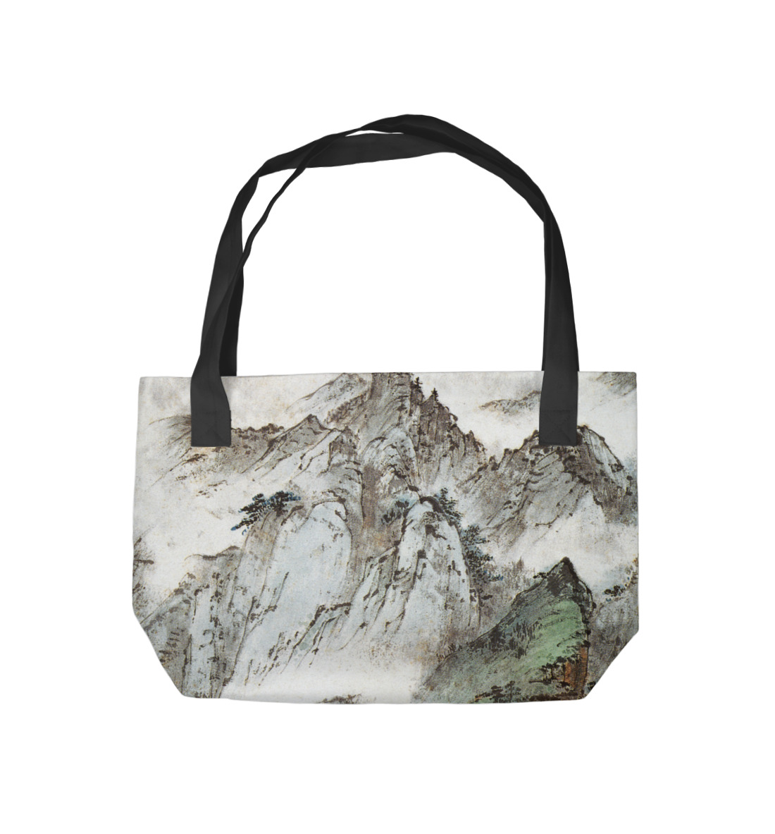 Пляжная сумка с принтом Горы Китая  - фото 2-спина