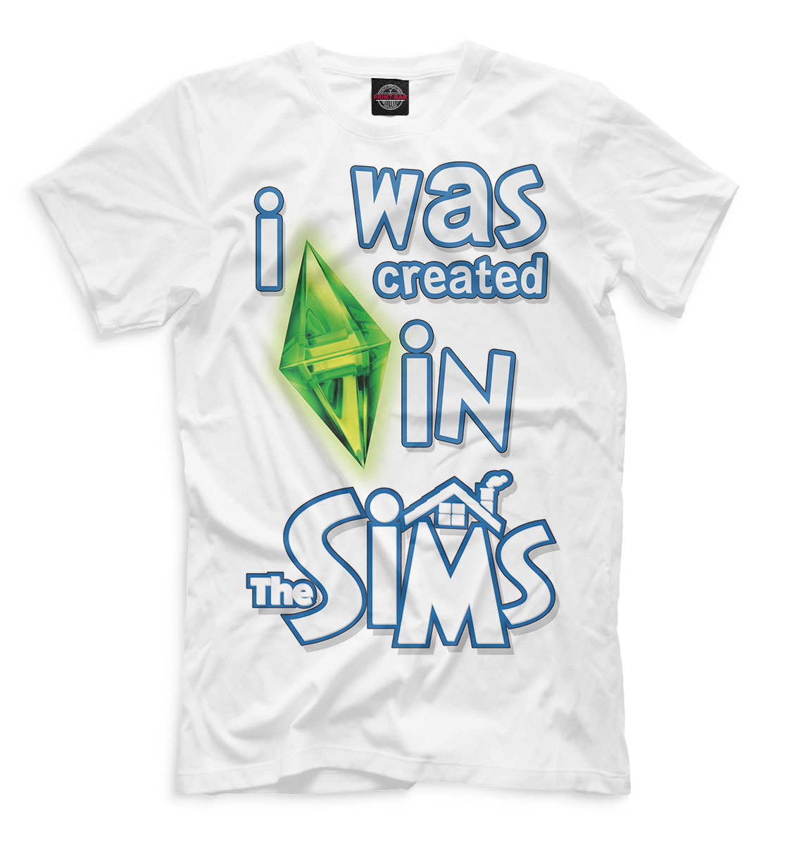 Женская футболка с принтом I Was Created in Sims