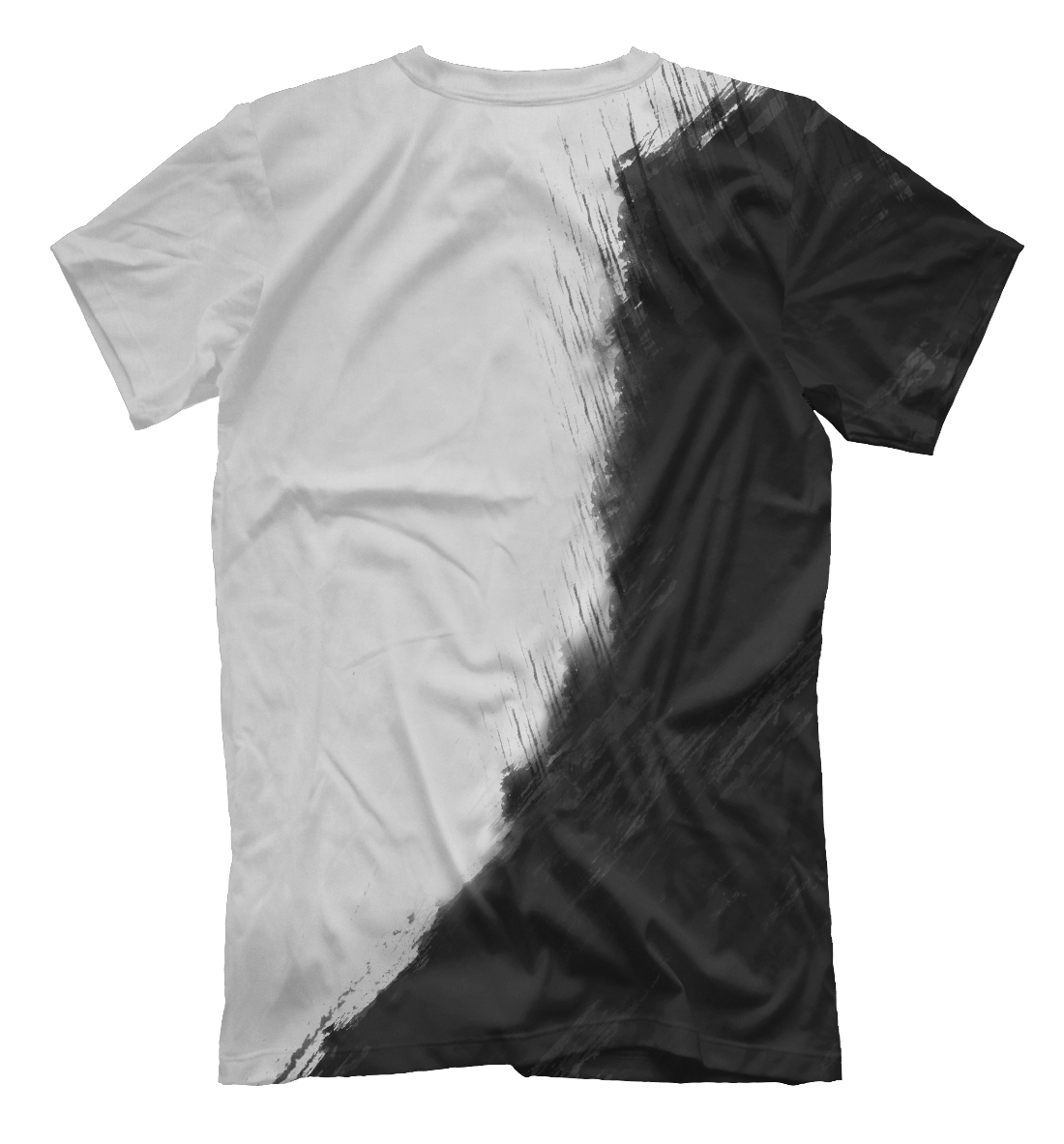 Мужская футболка с принтом Чёрный кот  - фото 2-спина