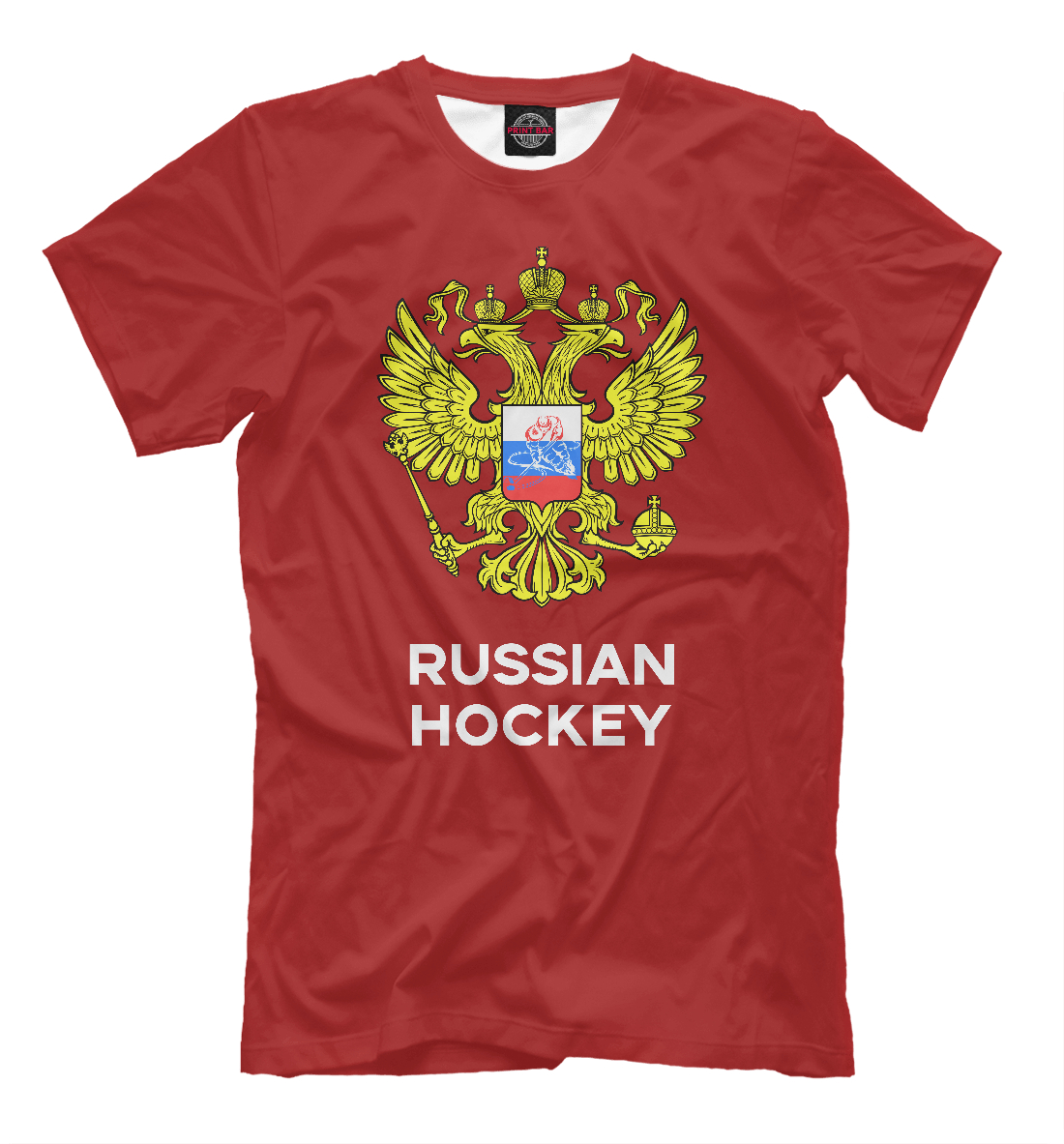Мужская футболка с принтом Russian Hockey