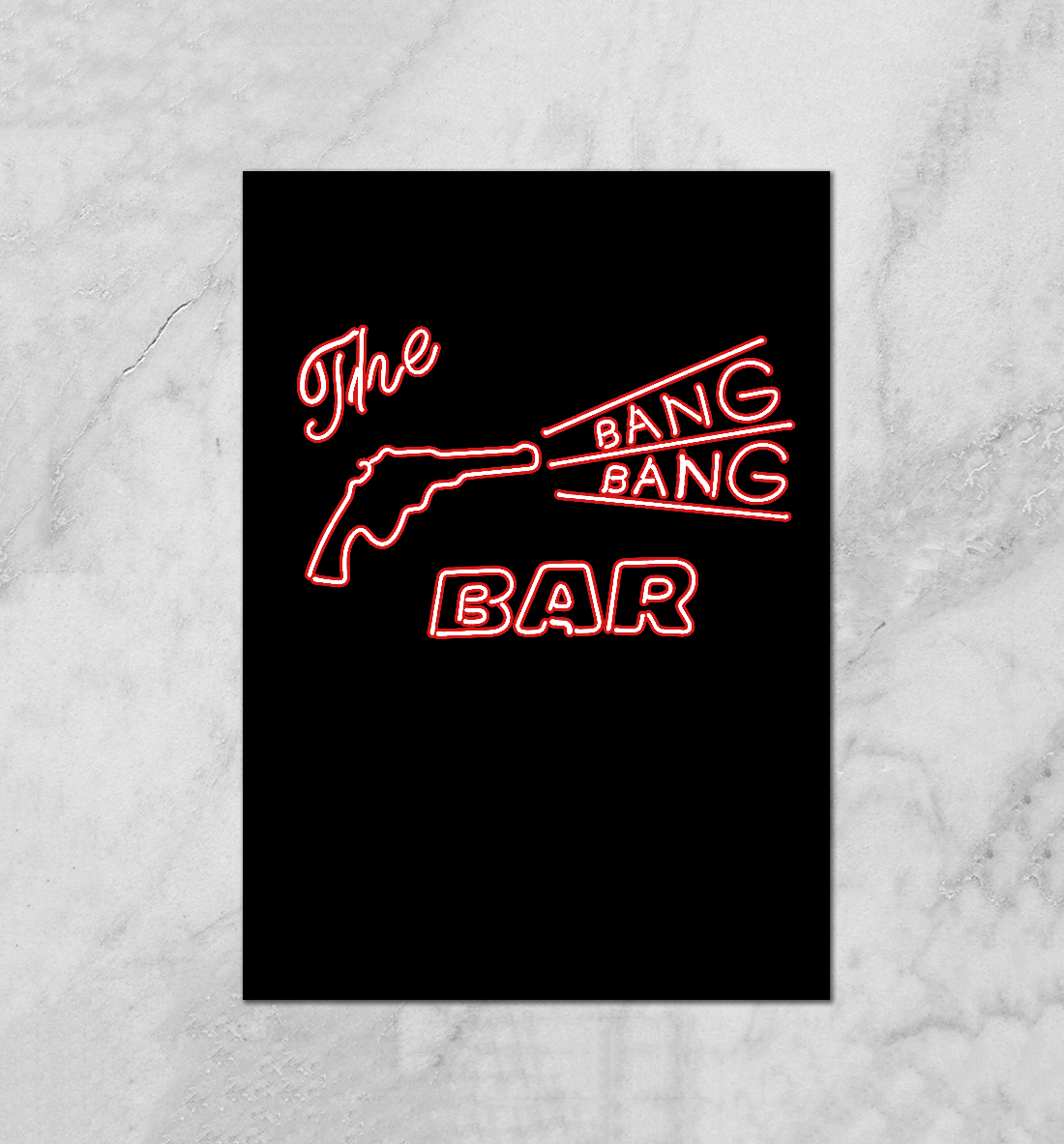 Bang bang аккорды. Bang Bang Bar Twin Peaks. Постеры для бара. 100 Лет дизайна Bang Bang. Трек бенг бенг черно белый.