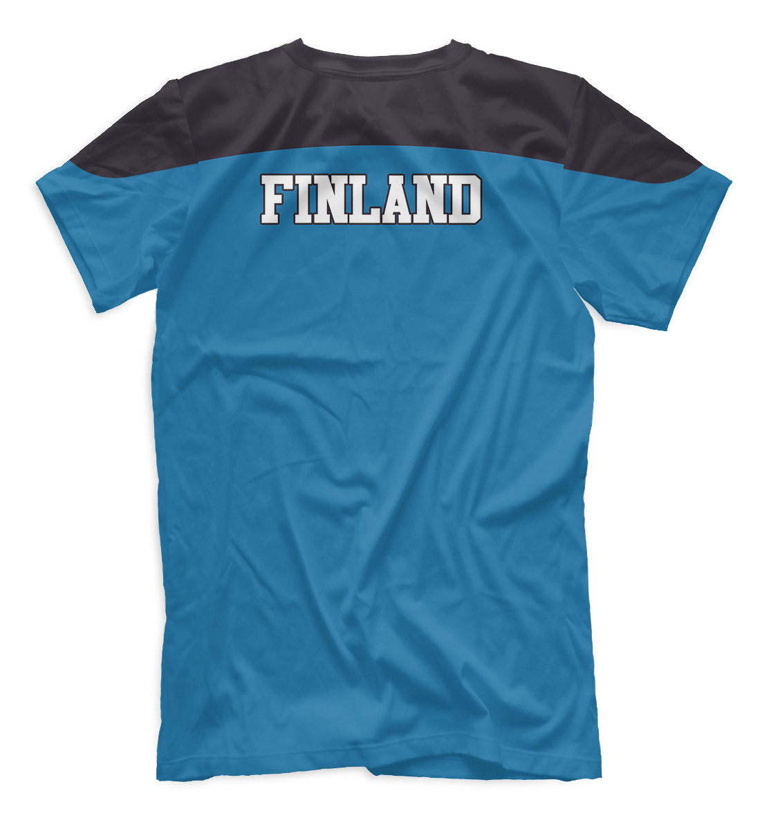 Мужская футболка с принтом Сборная Финляндии  - фото 2-спина