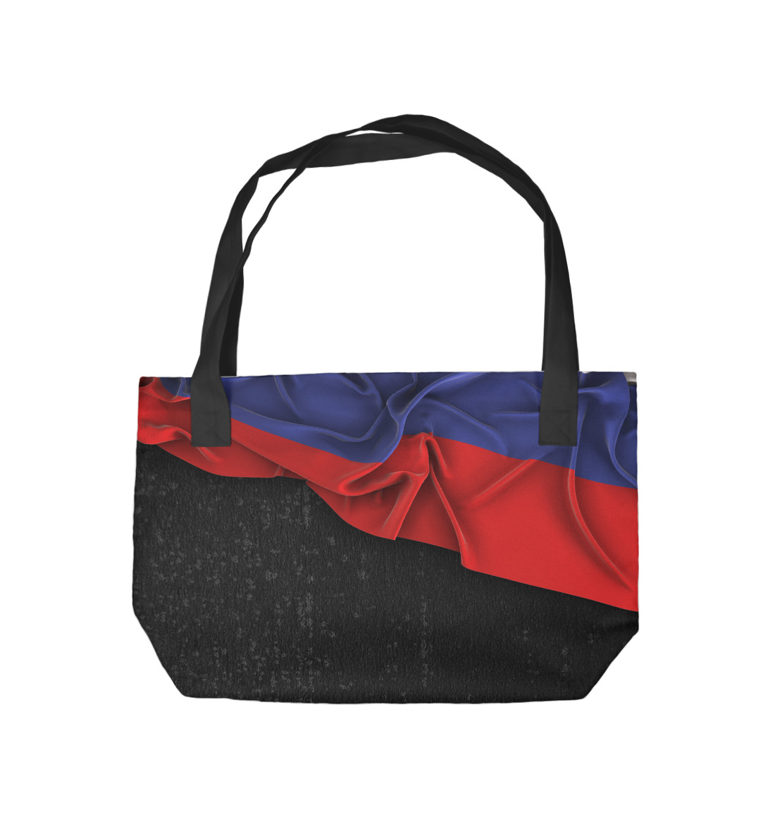 Пляжная сумка с принтом Моя Россия!  - фото 2-спина