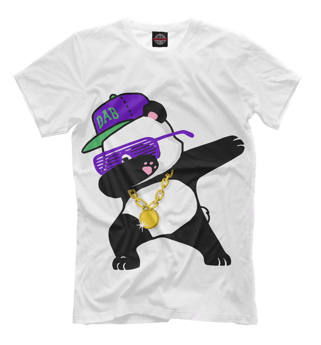 Мужская футболка с принтом Panda dab