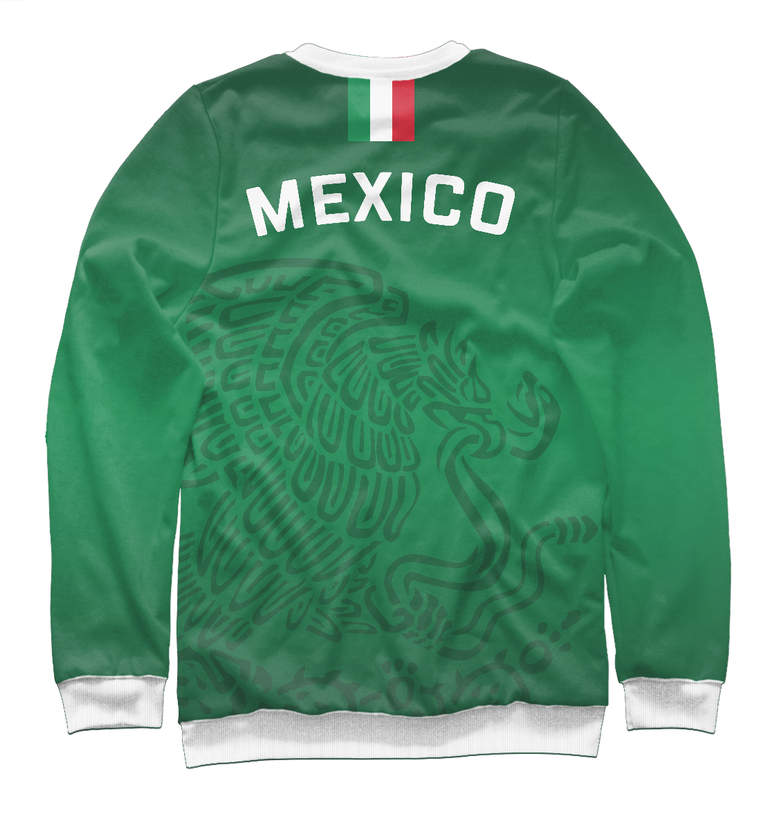 Мужской свитшот с принтом Мексика  - фото 2-спина