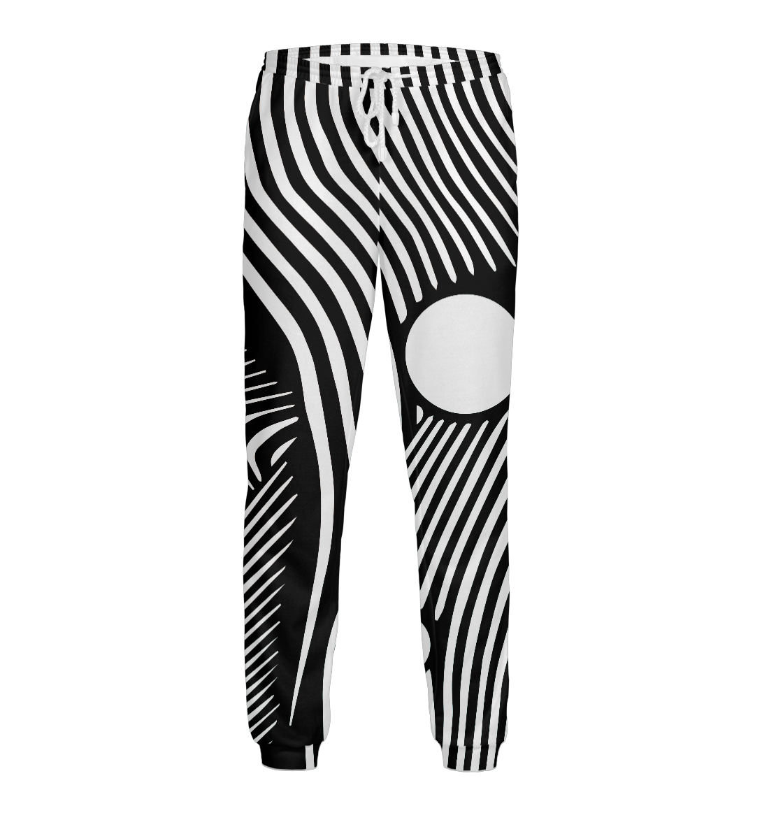 Мужские спортивные штаны с принтом Geometry pattern (ч/б)