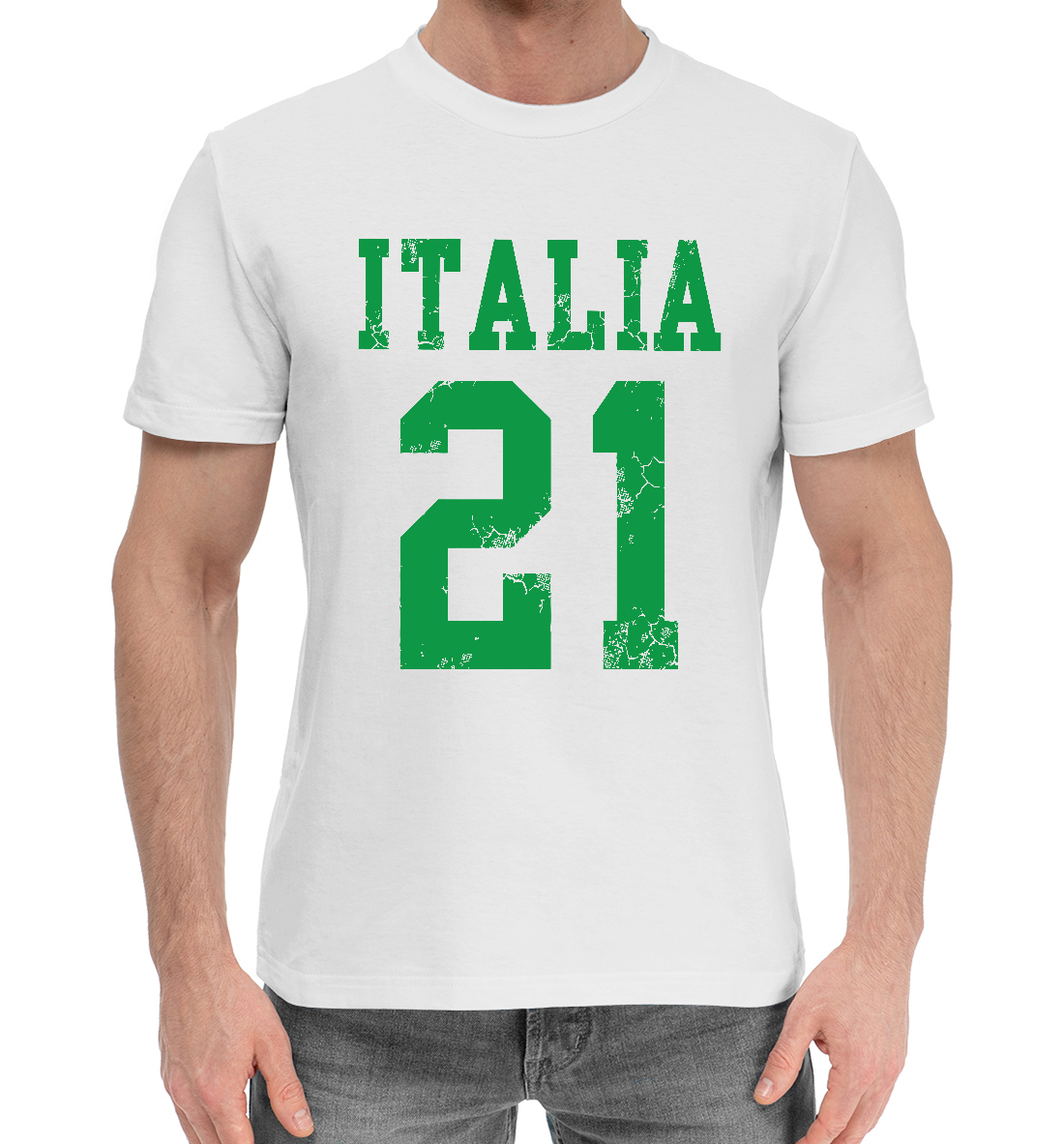 Мужская Хлопковая футболка Italia 21, артикул SIT-496196-hfu-2mp