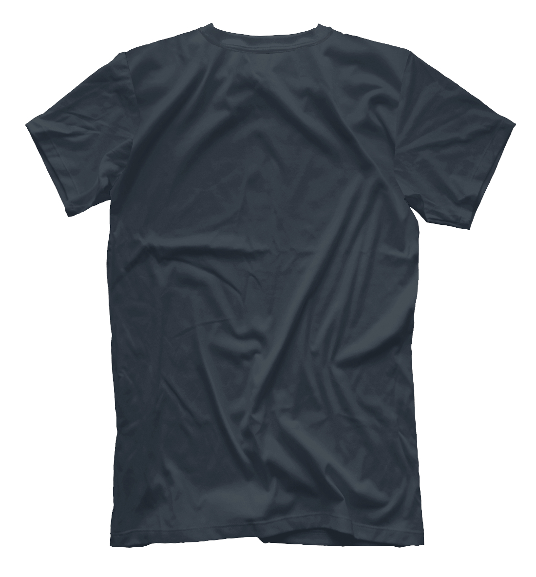 Мужская футболка с принтом Мейкап  - фото 2-спина