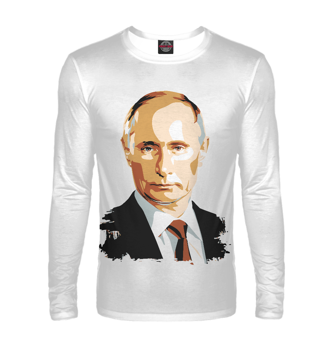 Мужской лонгслив с принтом Путин