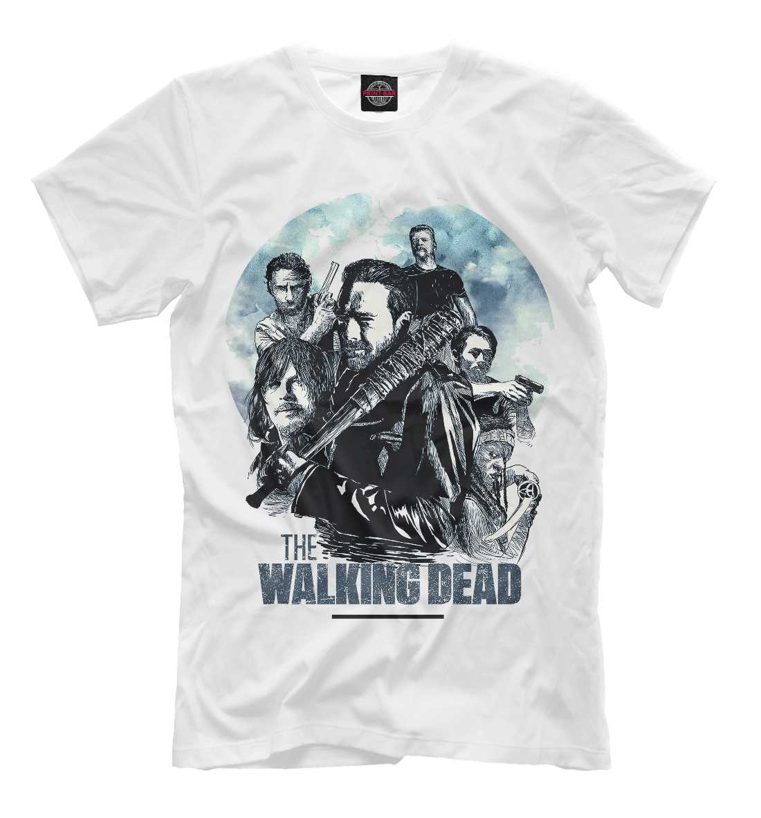 Мужская футболка с принтом The Walking Dead