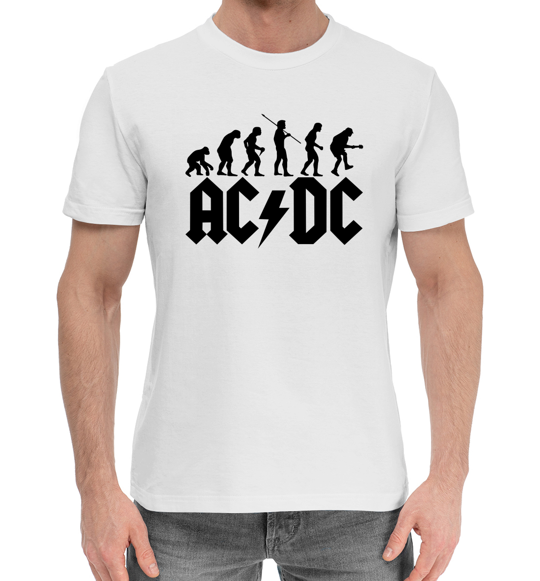 Женская хлопковая футболка с принтом AC/DC