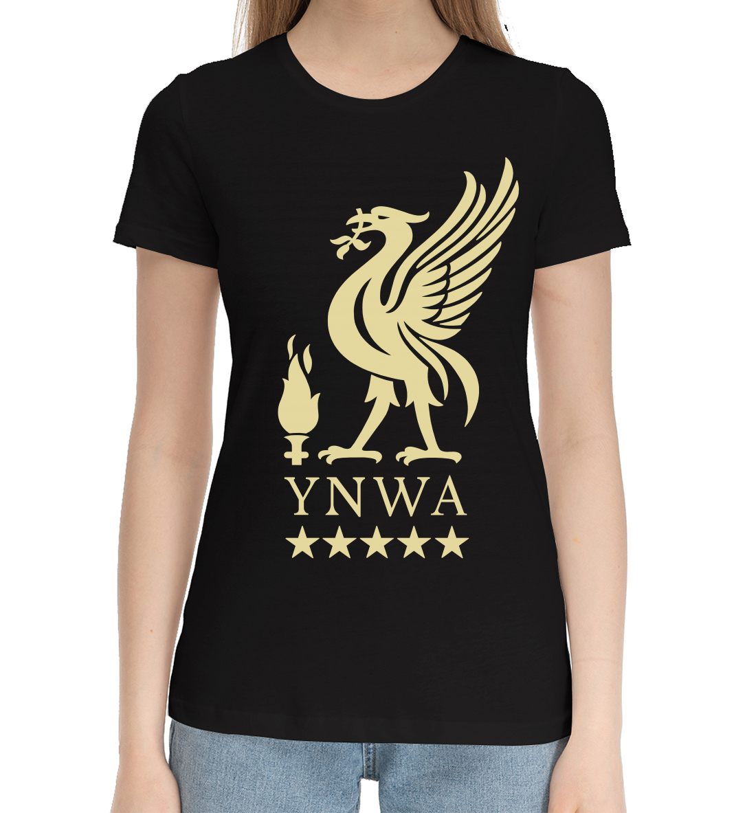 Женская Хлопковая футболка Liverpool, артикул LVP-331303-hfu-1mp