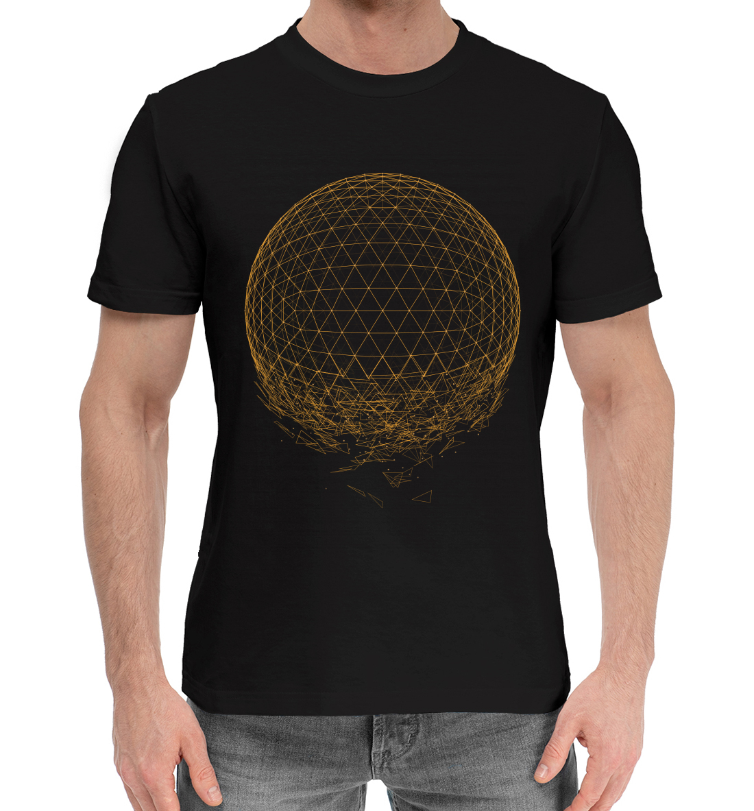 Женская хлопковая футболка с принтом Geometry