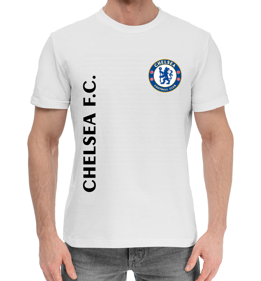 Мужская Хлопковая футболка Chelsea, артикул CHL-954464-hfu-2mp