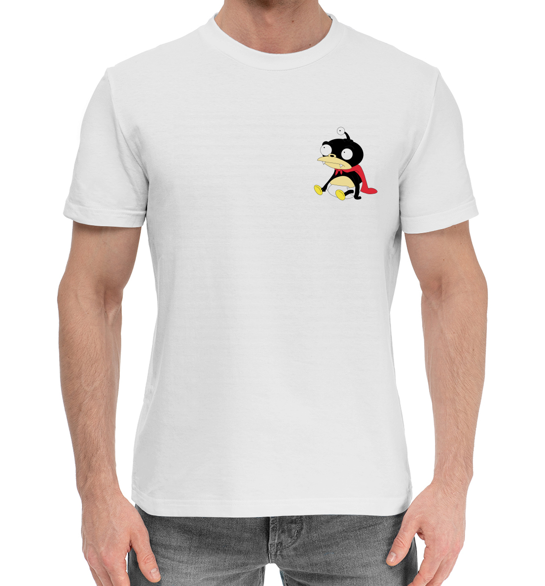 Мужская Хлопковая футболка с принтом Futurama, артикул FUT-308842-hfu-2mp
