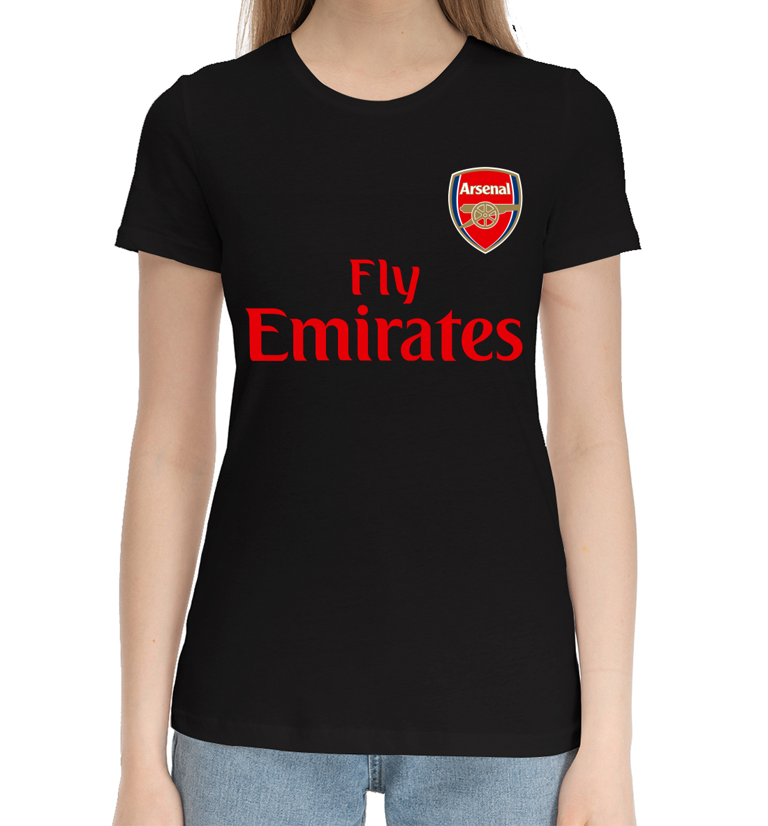Женская Хлопковая футболка Arsenal, артикул ARS-194591-hfu-1mp