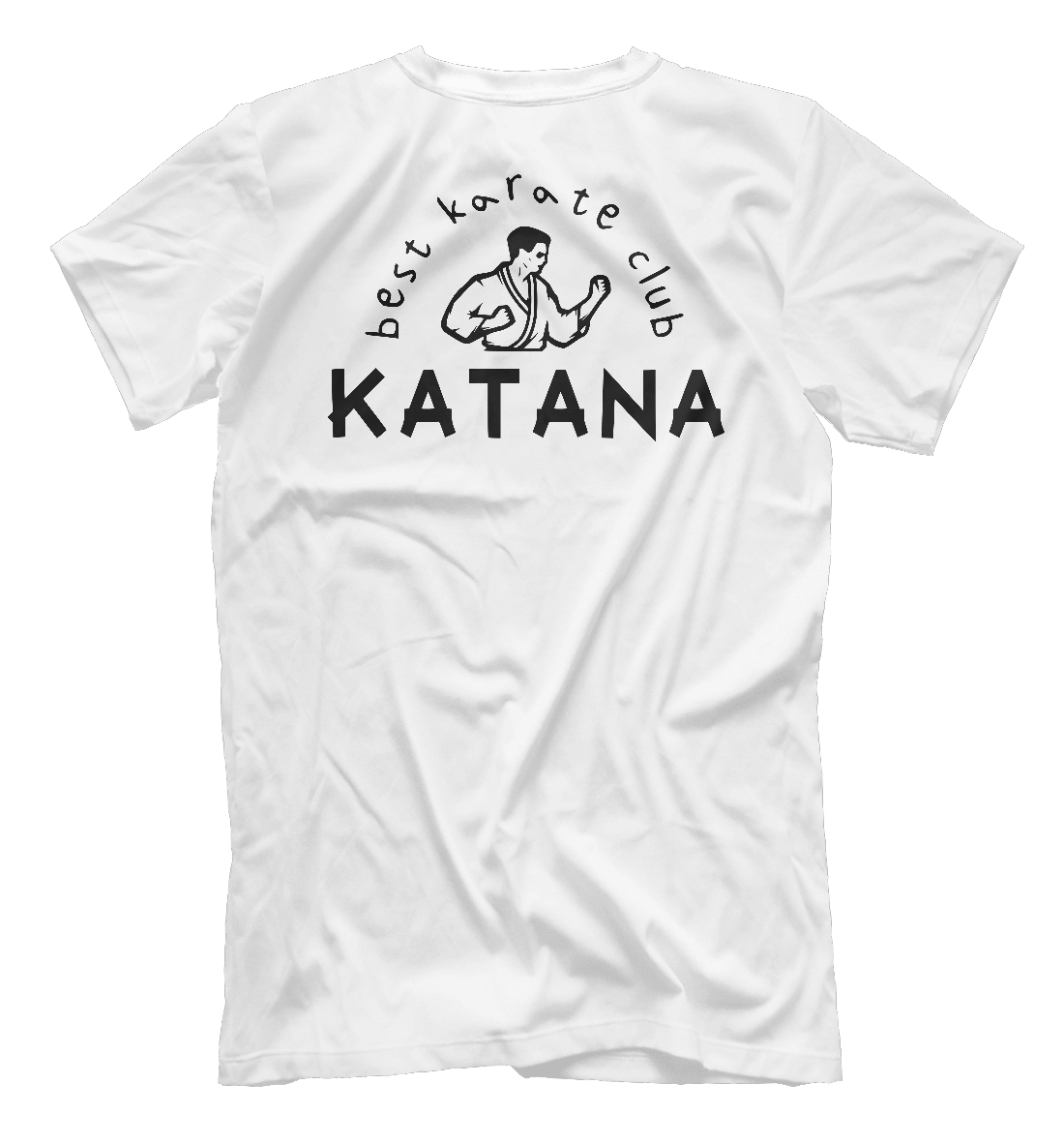 Мужская футболка с принтом Karate club  - фото 2-спина