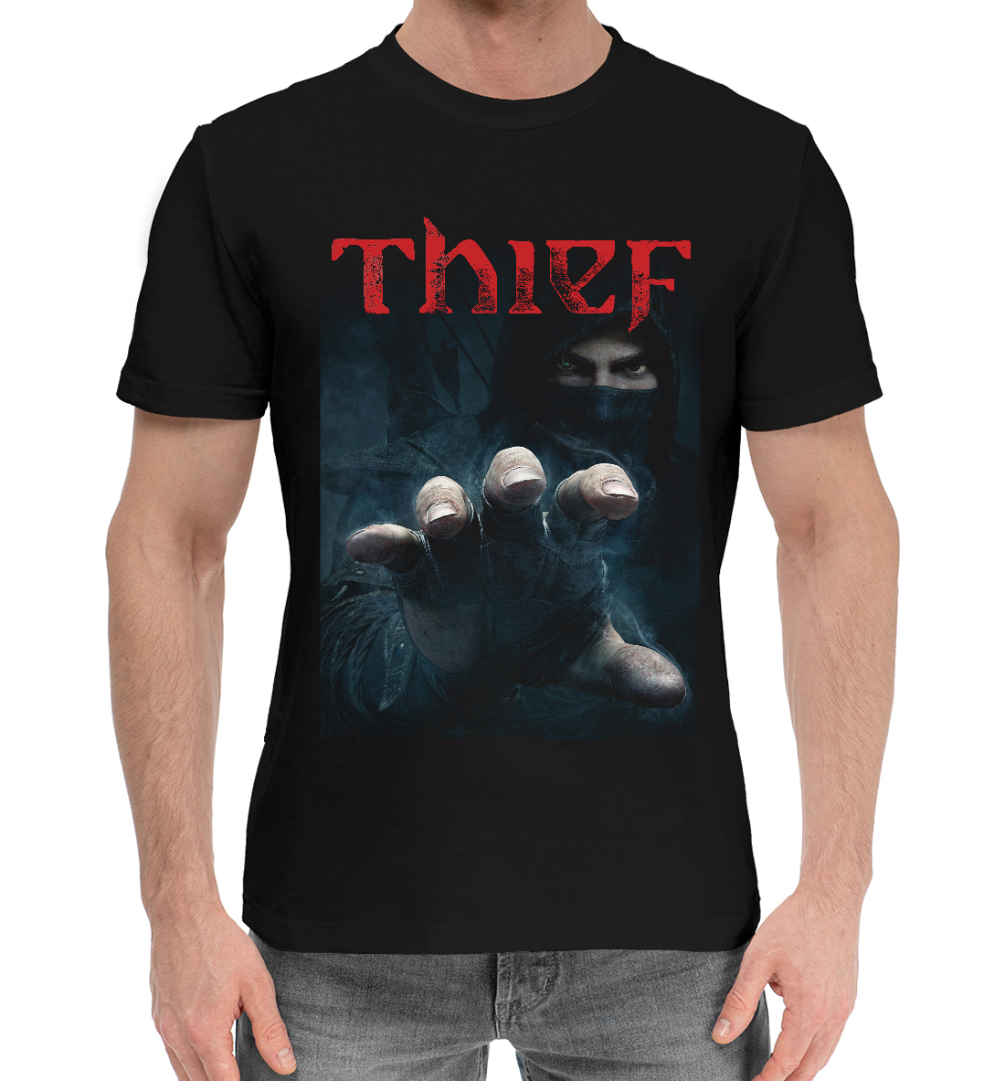 Мужская Хлопковая футболка с принтом Thief, артикул RPG-294763-hfu-2mp