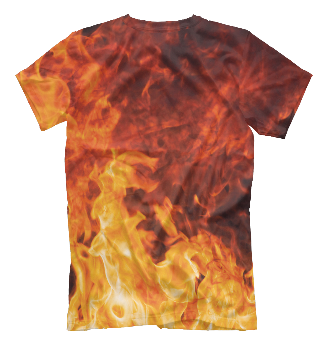 Мужская футболка с принтом МЧС - Пожарный  - фото 2-спина