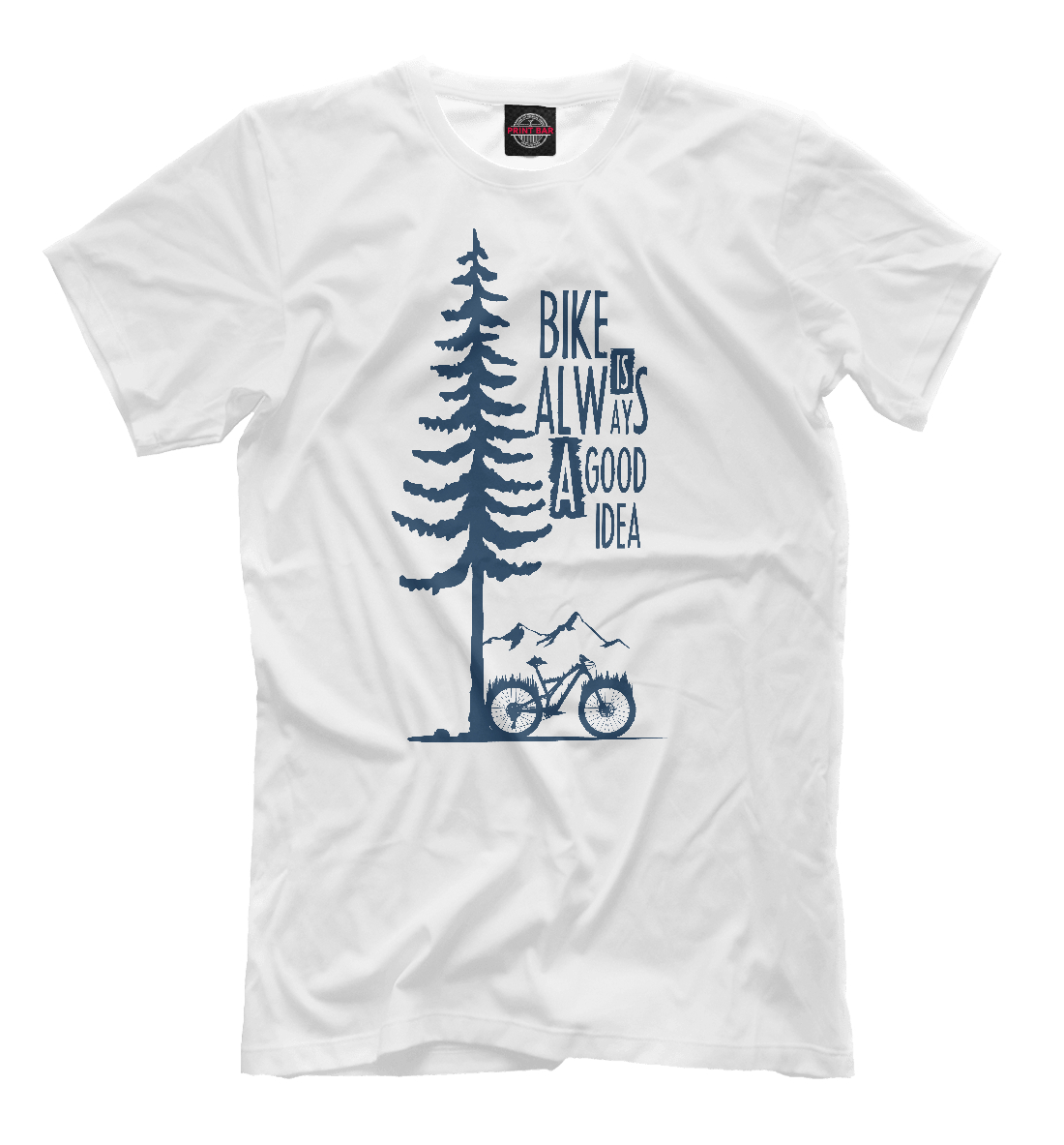 Мужская футболка с принтом Bike