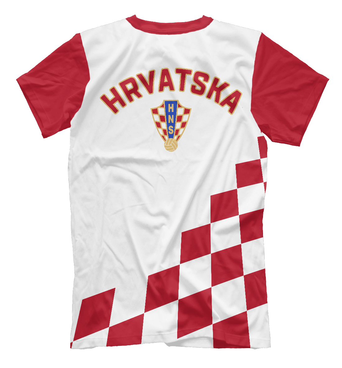 Мужская футболка с принтом Хорватия  - фото 2-спина