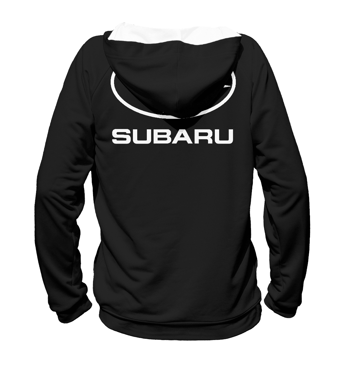 Женское худи с изображением Subaru цвета Белый