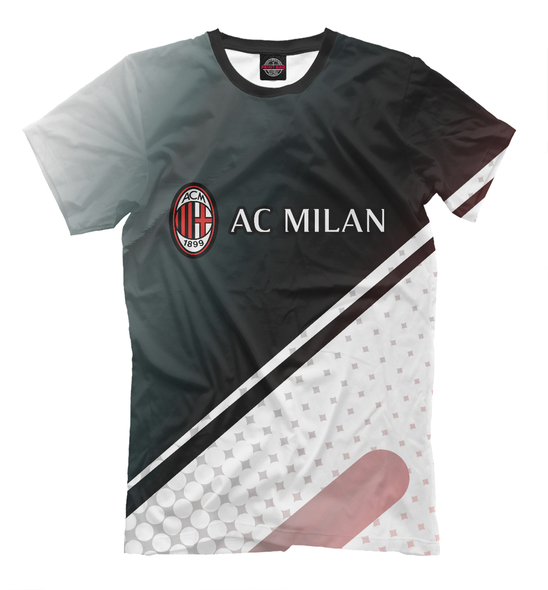 Мужская футболка с принтом AC Milan / Милан