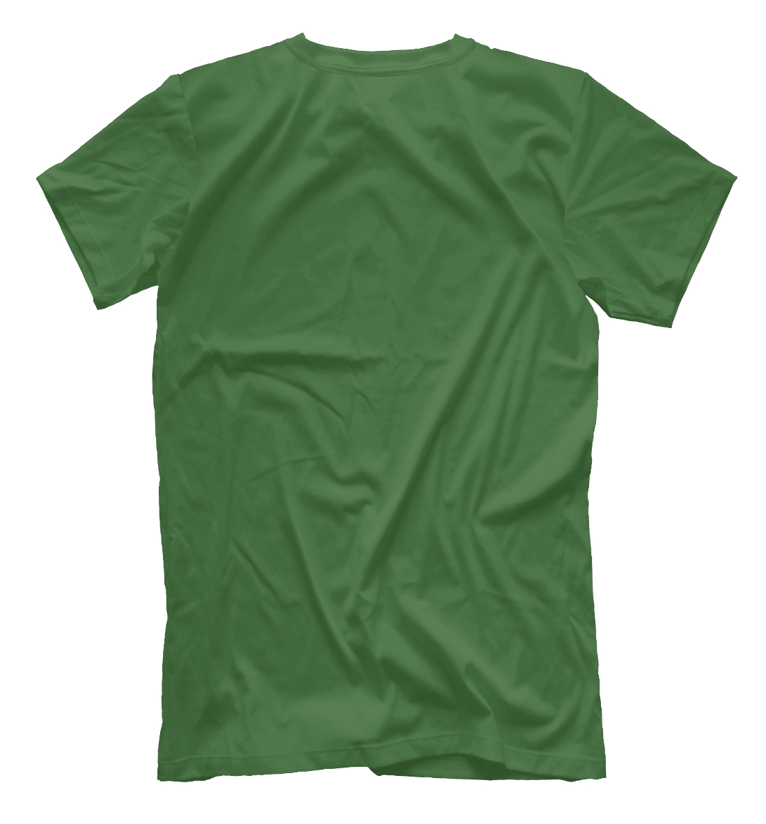 Мужская футболка с принтом Зеленый слоник  - фото 2-спина