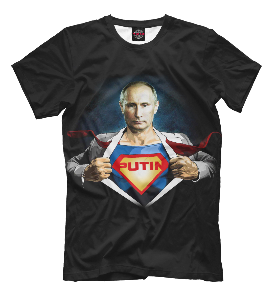 Мужская футболка с принтом Superputin