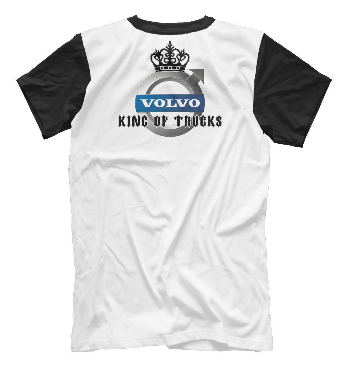 Мужская футболка с принтом VOLVO - король грузовиков  - фото 2-спина