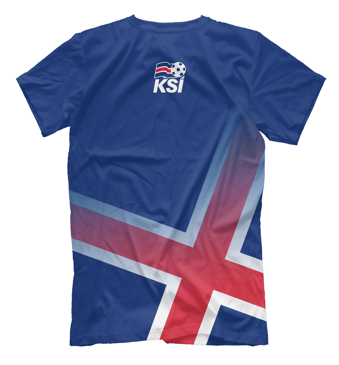 Мужская футболка с принтом Исландия  - фото 2-спина