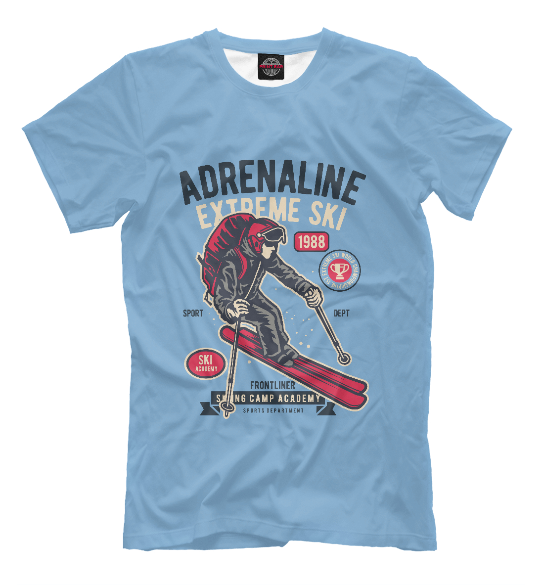 Мужская футболка с принтом Adrenaline