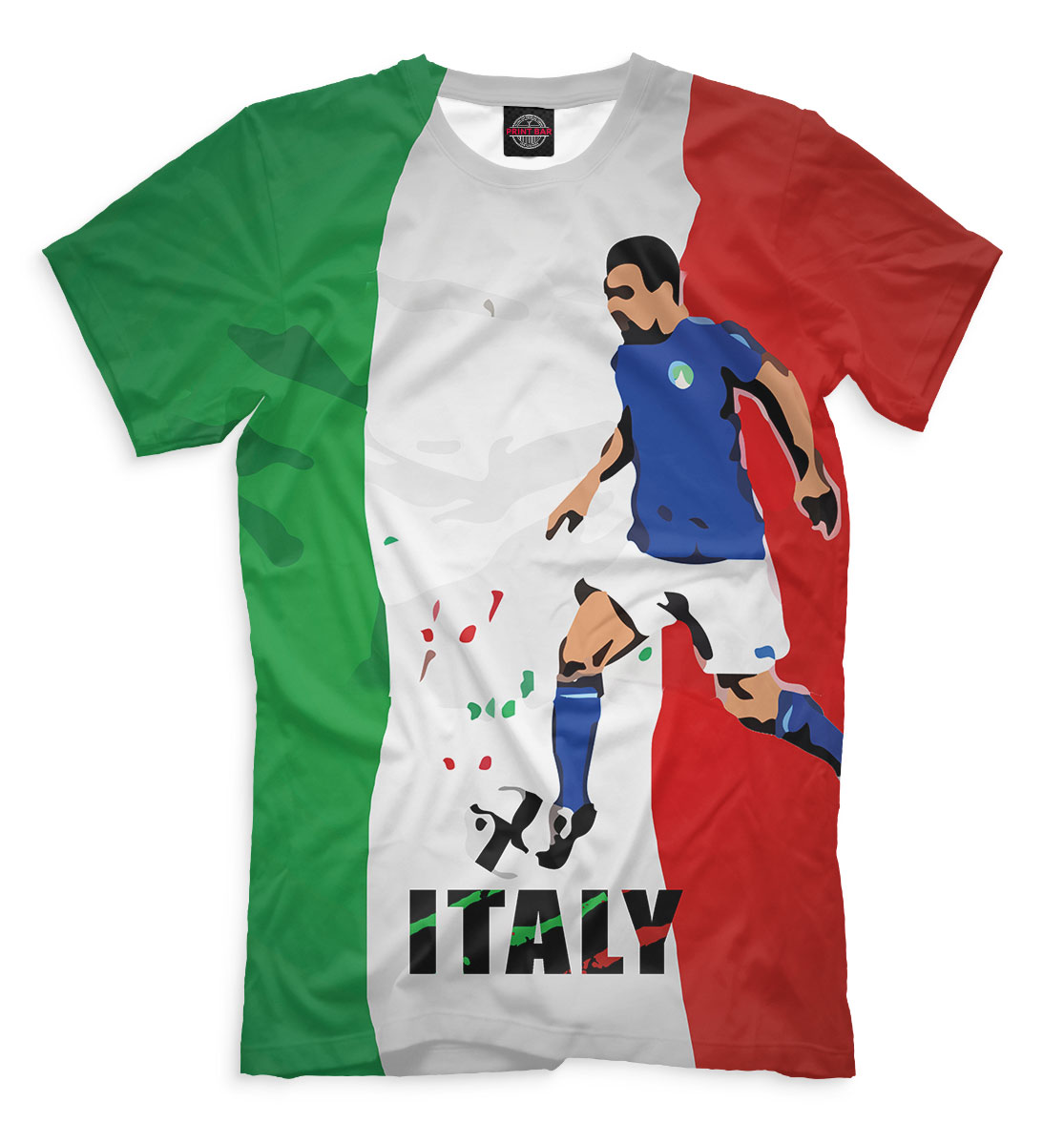 Мужская футболка с принтом Сборная Италии
