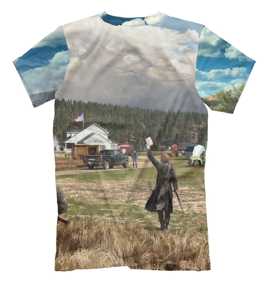Мужская футболка с изображением Far Cry 5 цвета Белый