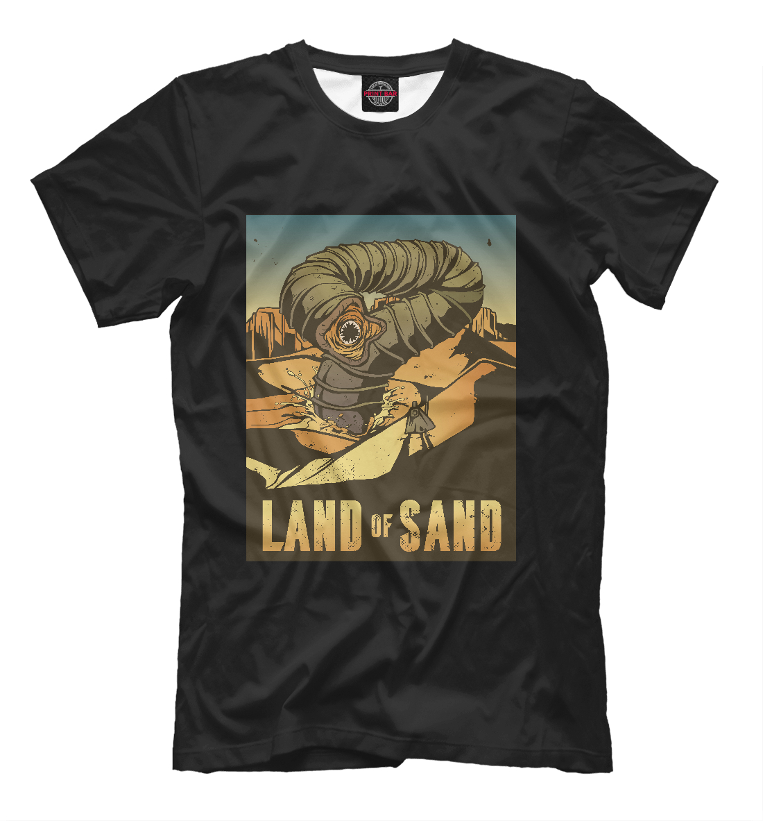 Мужская футболка с принтом Песчаный червь