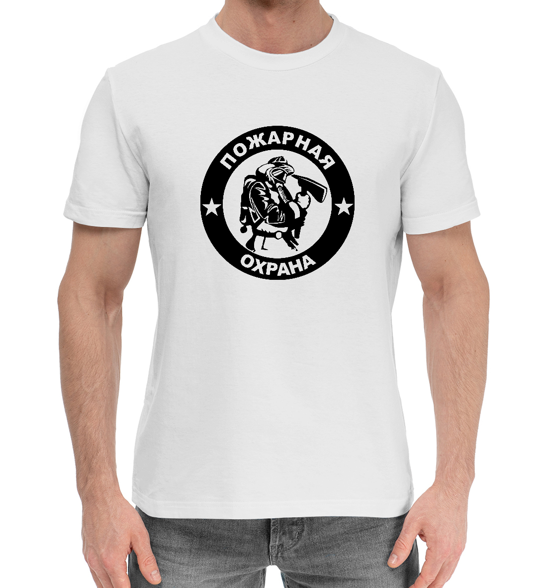 Мужская Хлопковая футболка с принтом МЧС РОССИИ, артикул MCS-167838-hfu-2mp