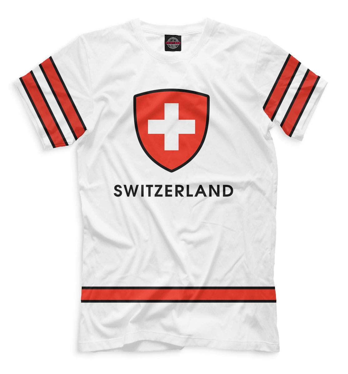 Мужская футболка с принтом Сборная Швейцарии