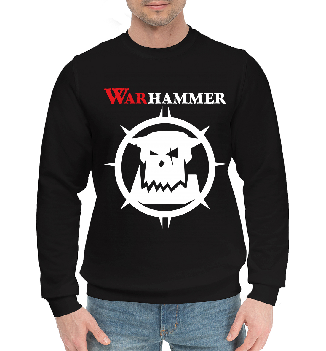 Мужской Хлопковый свитшот с принтом Warhammer, артикул WHR-439141-hsw-2mp