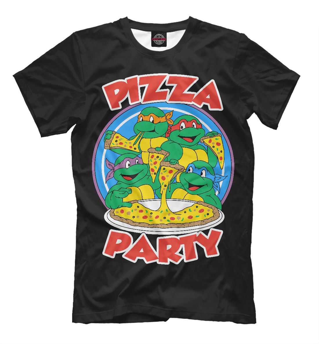 Мужская футболка с принтом Pizza Party
