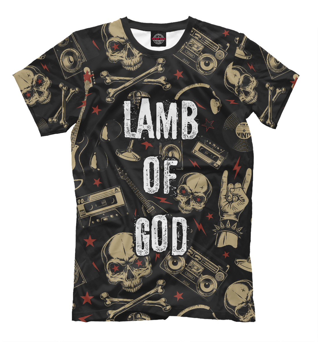 Мужская футболка с принтом Lamb of God