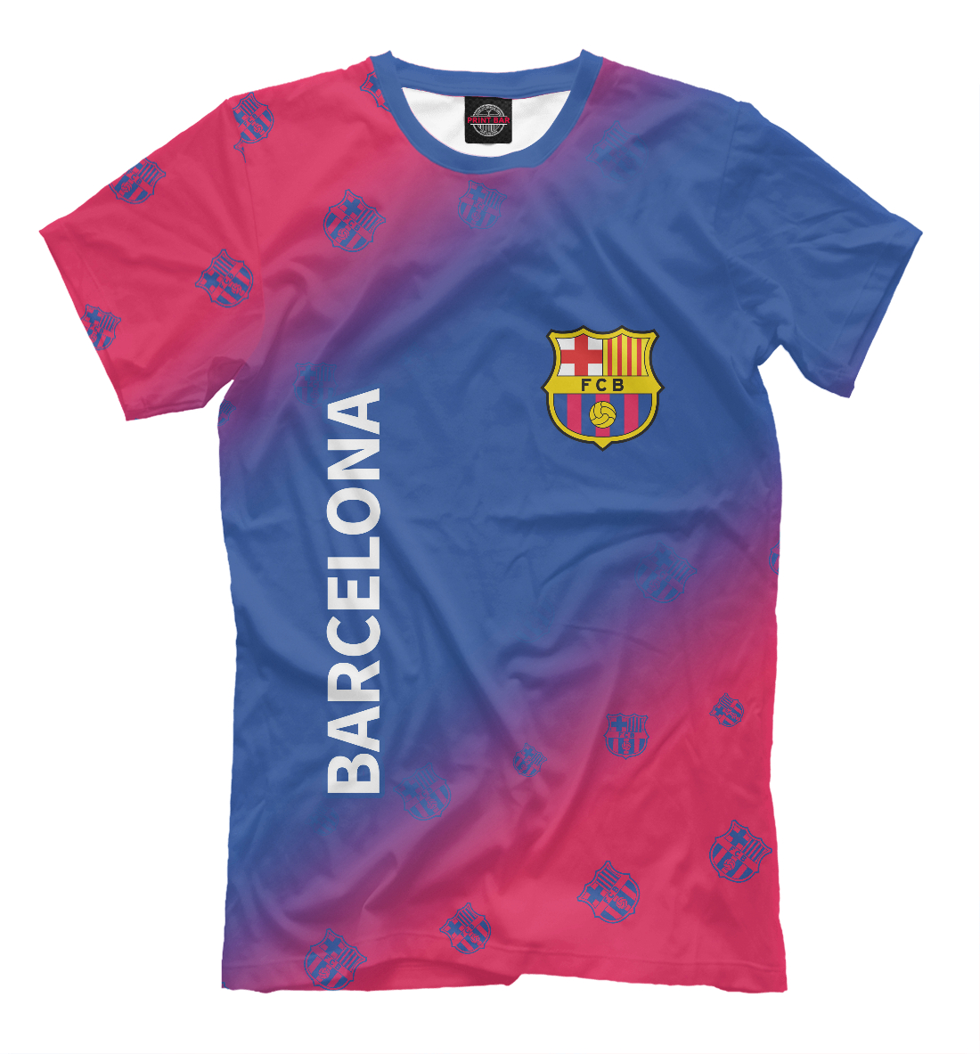 Мужская футболка с принтом Barcelona / Барселона