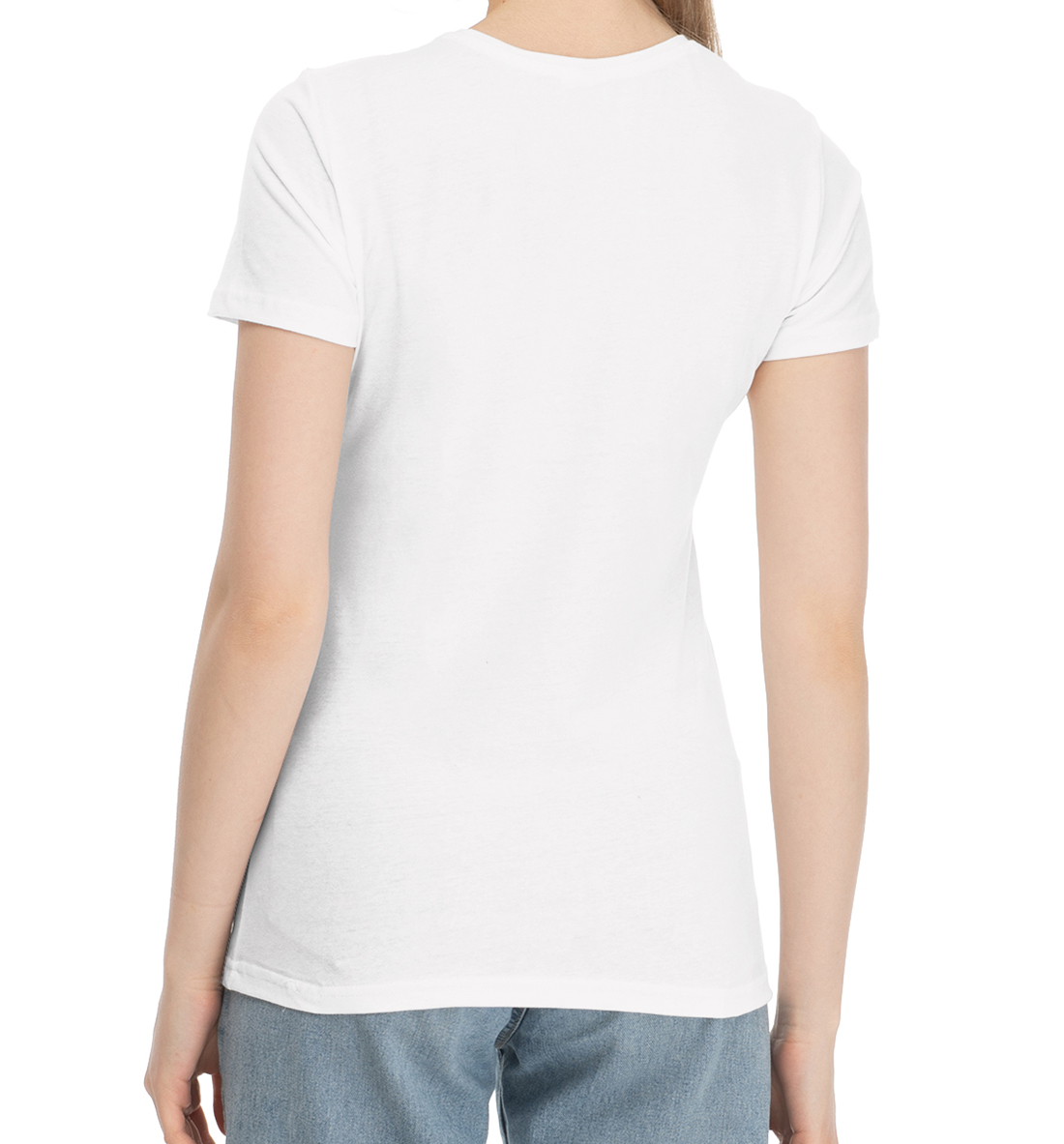 Женская хлопковая футболка с изображением В память павших цвета Белый