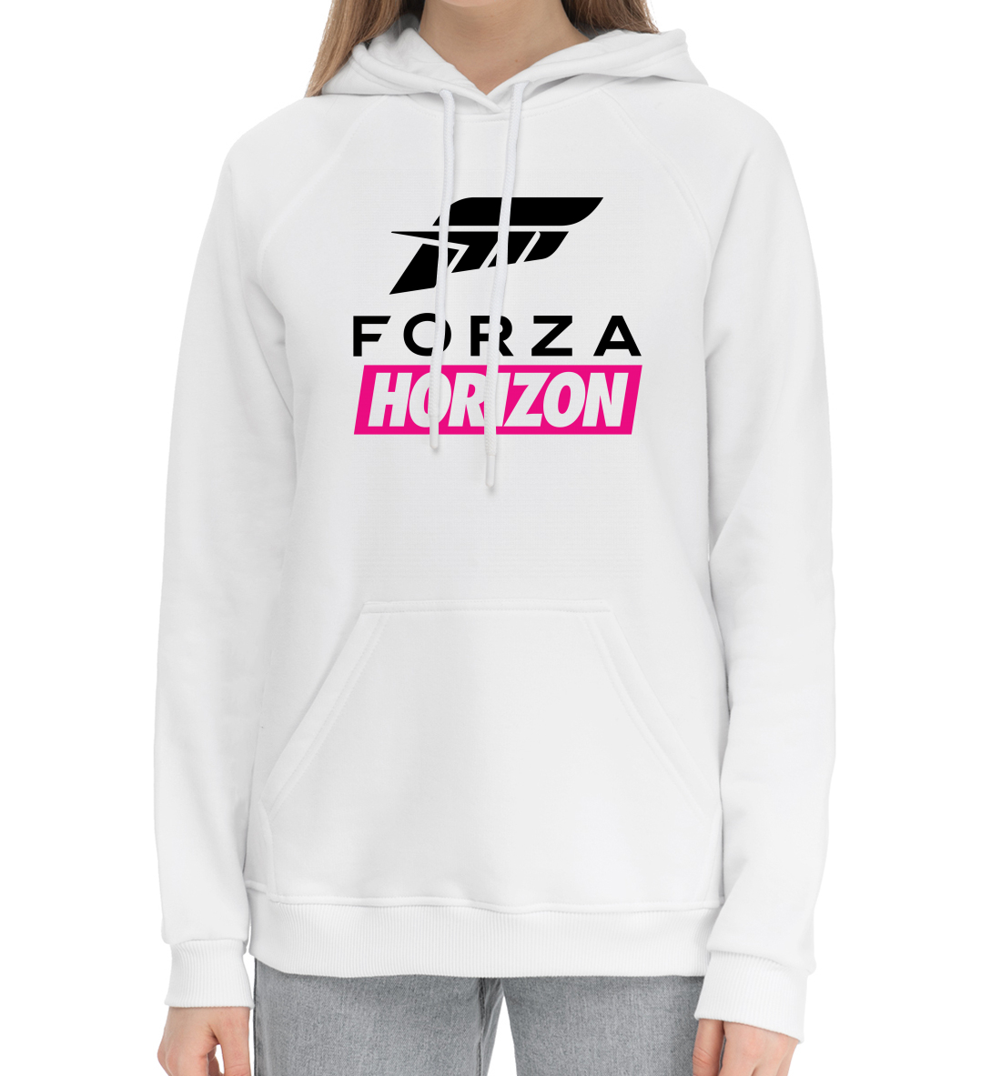 Женский Хлопковый худи с принтом Forza Horizon, артикул RPG-433924-hhu-1mp