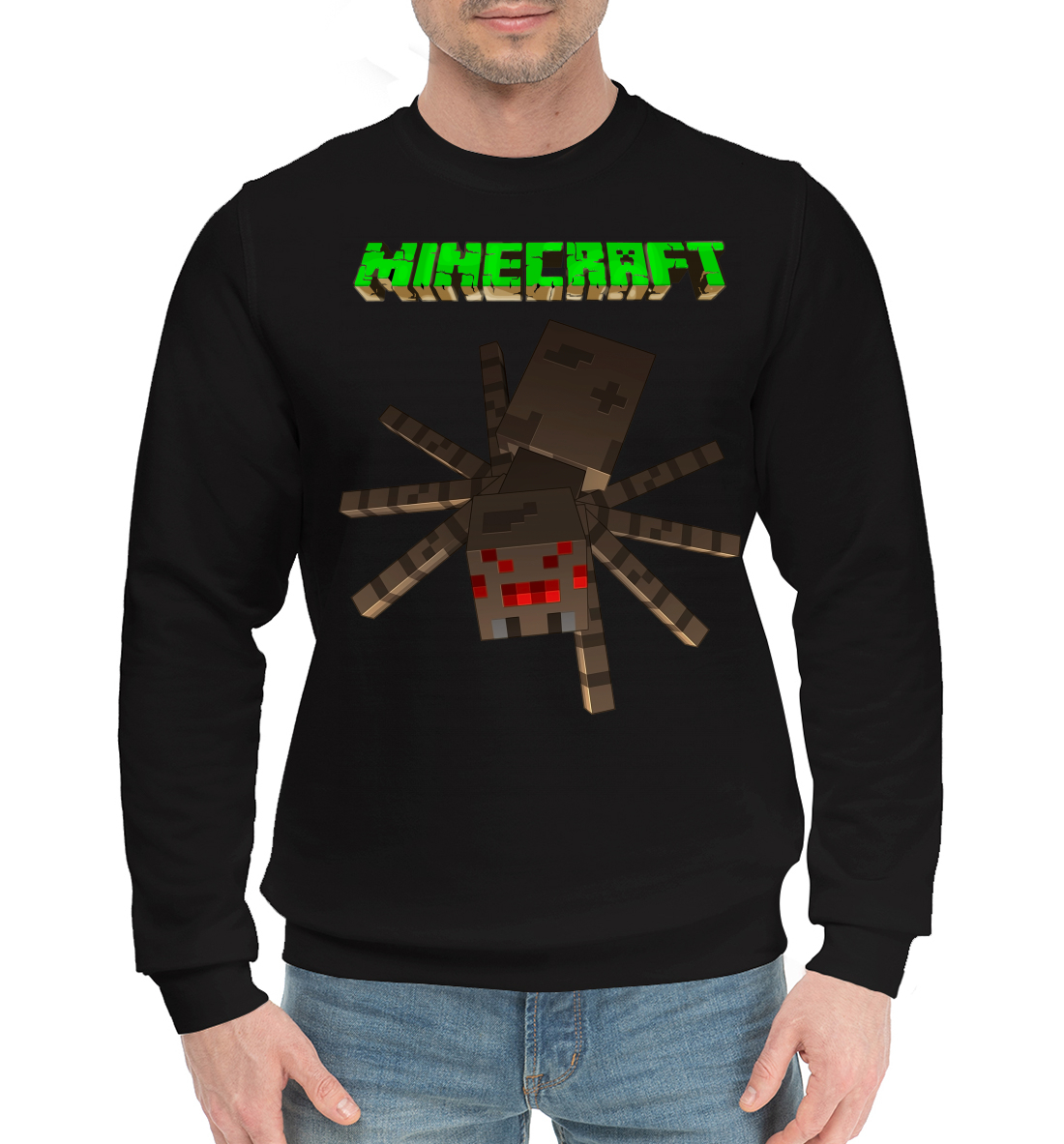 Мужской Хлопковый свитшот с принтом Minecraft, артикул MCR-991786-hsw-2mp