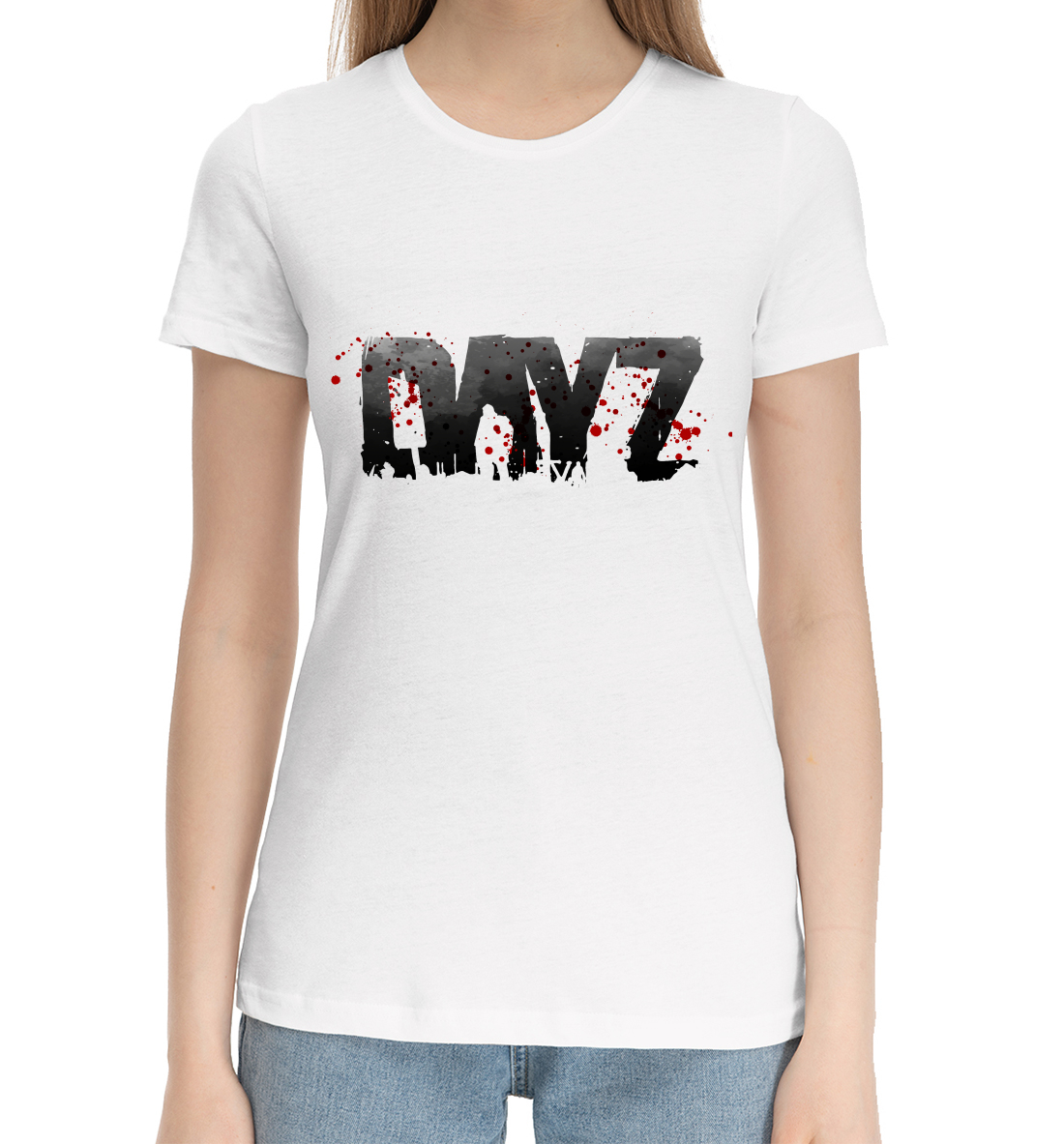 Женская Хлопковая футболка с принтом DayZ, артикул RPG-133271-hfu-1mp