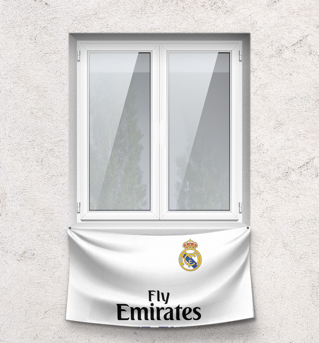 Флаг с принтом Форма Реал Мадрид