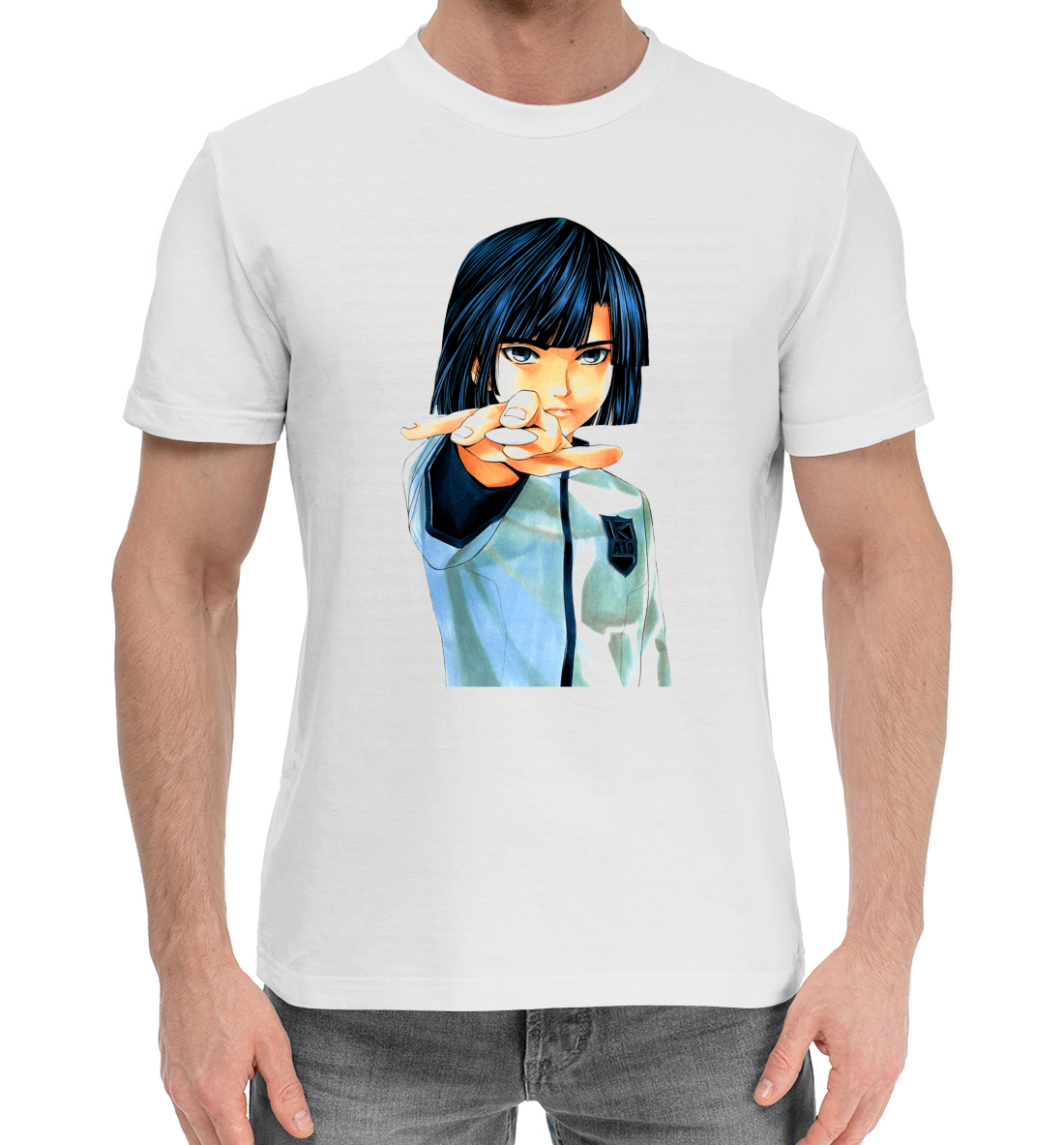 Мужская Хлопковая футболка с принтом Аниме, артикул ANR-760387-hfu-2mp
