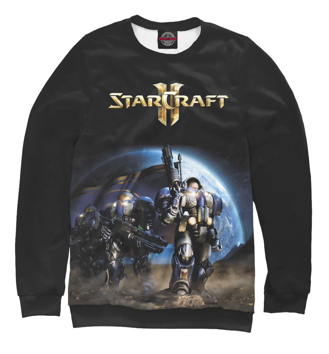Мужской свитшот с принтом StarCraft II Protoss